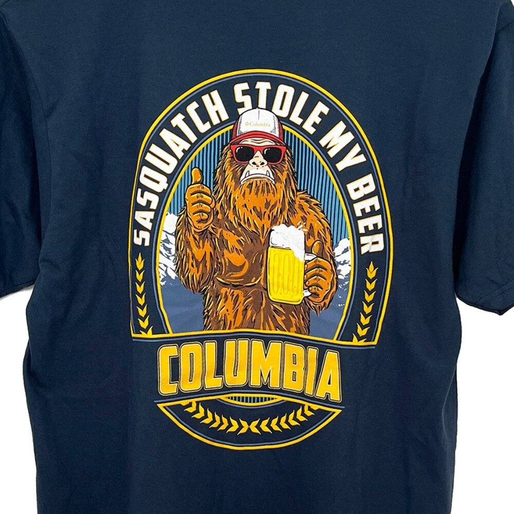 Sasquatch Stole My Beer T-Shirt Columbia Sportswear Men’s Medium